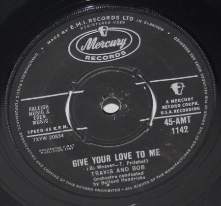 TRAVIS & BOB - Tell him no 1. und 2. Label