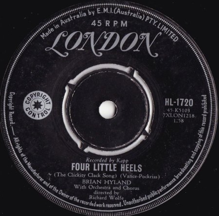 FOUR LITTLE HEELS - brian hyland