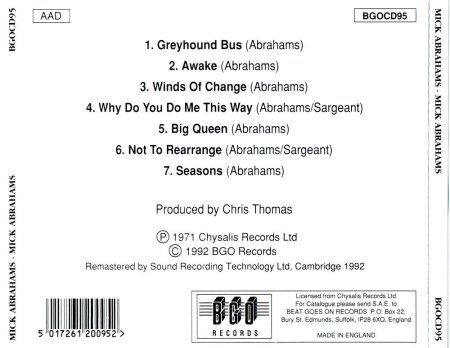 MICK ABRAHAMS  (1943 - 2025)