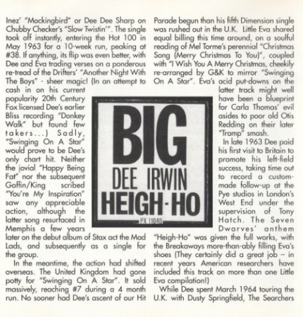 BIG DEE IRWIN  mit und ohne The Pastels