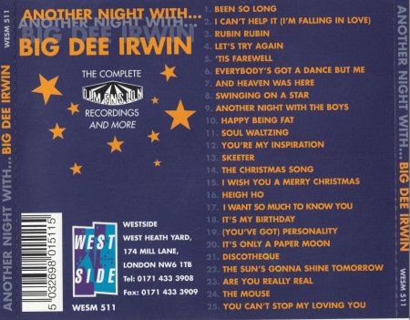 BIG DEE IRWIN  mit und ohne The Pastels