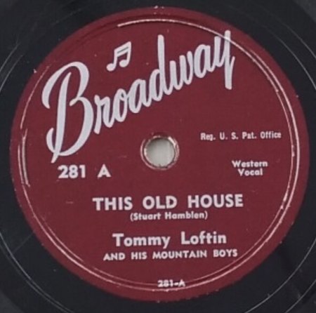 THIS OLE HOUSE - Stuart Hamblen + Bruce Low