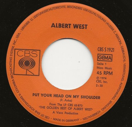 PUT YOUR HEAD ON MY SHOULDER - Original und Coverversion!