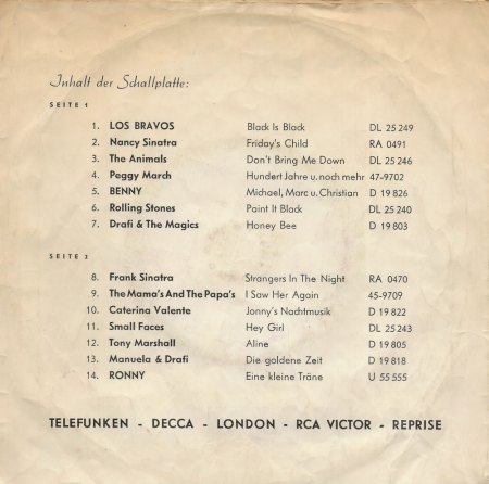 Wer ist Benny?? Auf Decca  19 826, Michael Marc und Christia