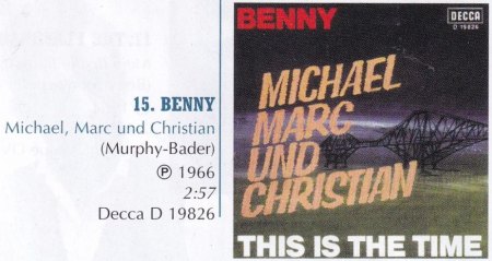 Wer ist Benny?? Auf Decca  19 826, Michael Marc und Christia