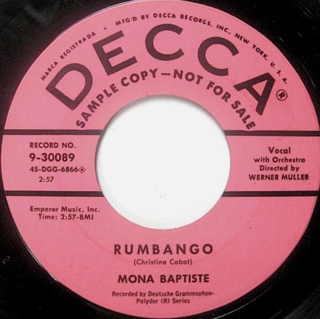 MONA BAPTISTE - Perle aus Trinidad