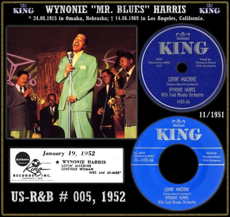 WYNONIE HARRIS - 78er, EP & LP