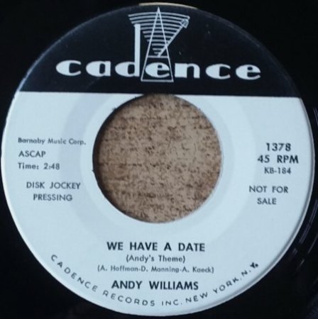 Andy Williams - Cadence Records