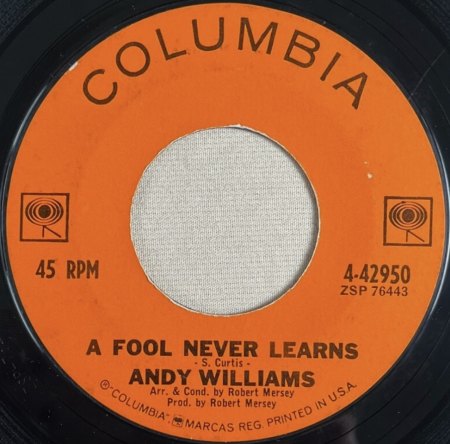 ANDY WILLIAMS - COLUMBIA RECORDS