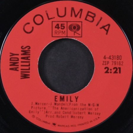 ANDY WILLIAMS - COLUMBIA RECORDS