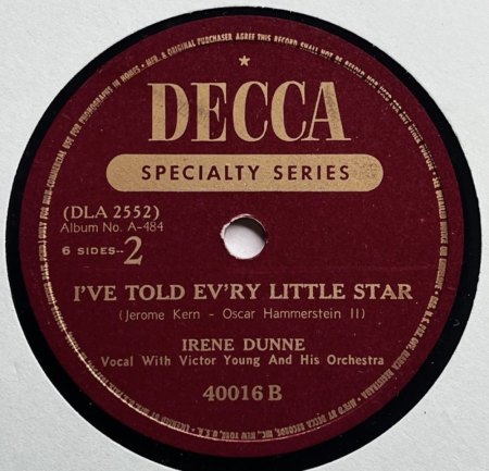 I'VE TOLD EVERY LITTLE STAR