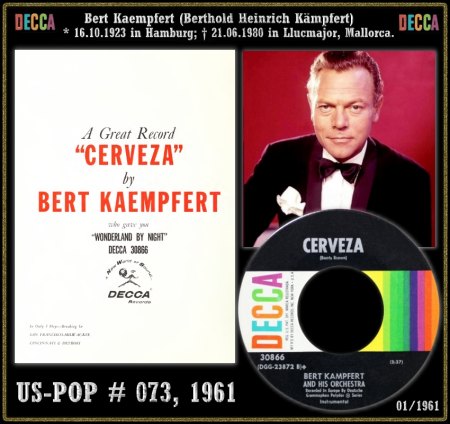 BERT KAEMPFERT AND HIS ORCHESTRA - COLLAGEN