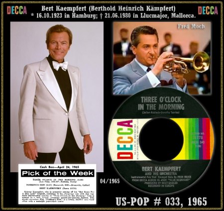 BERT KAEMPFERT AND HIS ORCHESTRA - COLLAGEN
