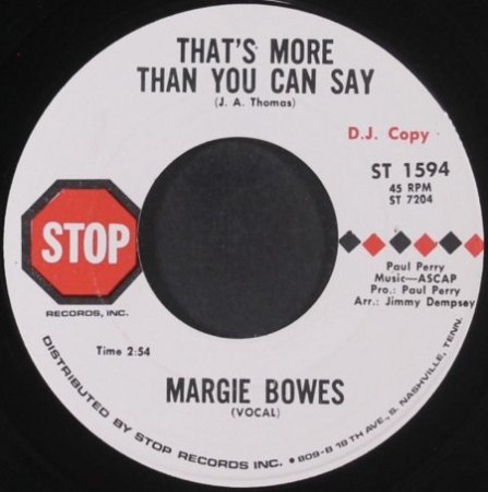 MARGIE BOWES