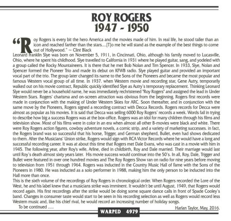 ROY ROGERS (King Of The Cowboys) & Dale Evans