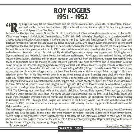 ROY ROGERS (King Of The Cowboys) & Dale Evans