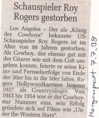 ROY ROGERS (King Of The Cowboys) & Dale Evans