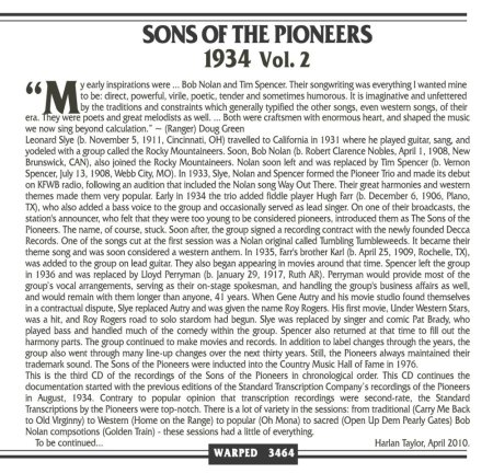 SONS OF THE PIONEERS