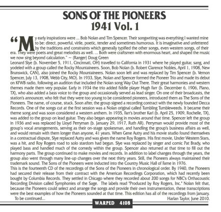 SONS OF THE PIONEERS