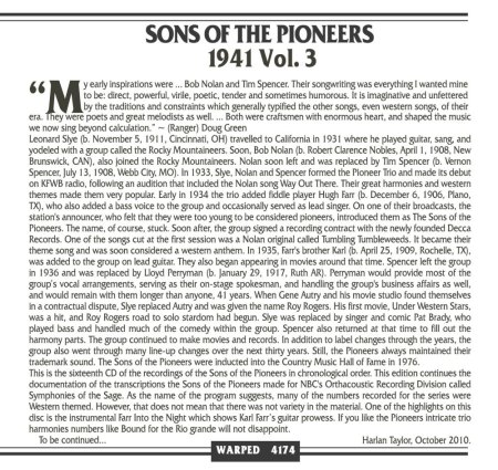 SONS OF THE PIONEERS