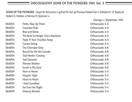 SONS OF THE PIONEERS