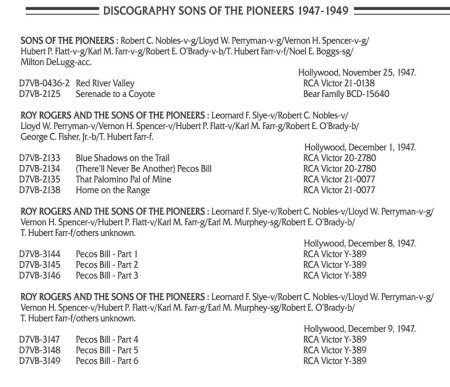 SONS OF THE PIONEERS