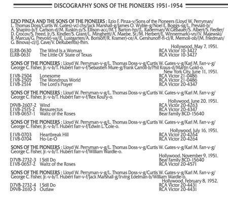 SONS OF THE PIONEERS