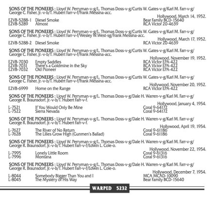 SONS OF THE PIONEERS