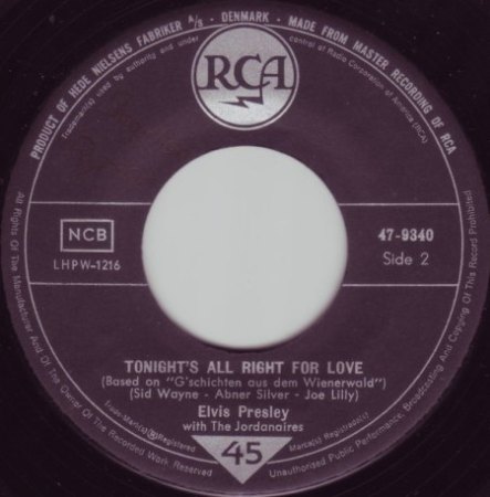 Tonight Is So Right For Love / D: Tonight’s All Right For Love