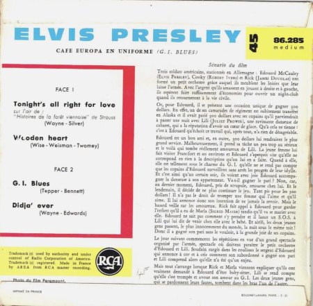 Tonight Is So Right For Love / D: Tonight’s All Right For Love