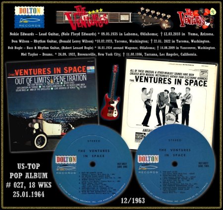 VENTURES DOLTON LP's MONO & STEREO - 1960 - 1964