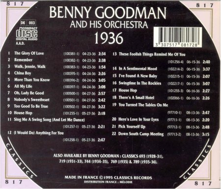 BENNY GOODMAN