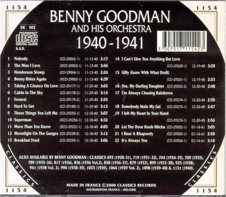 BENNY GOODMAN