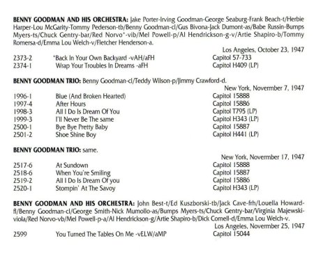 BENNY GOODMAN