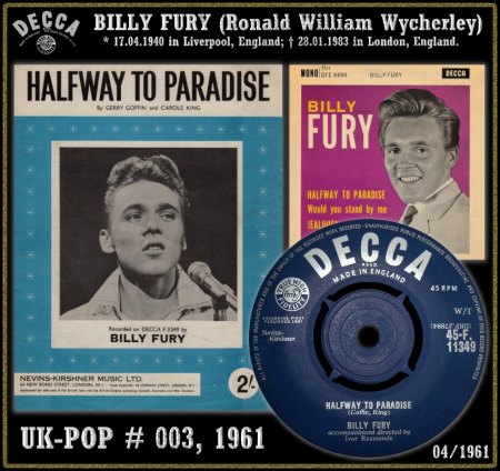 BILLY FURY - HOT 100 VON 1961