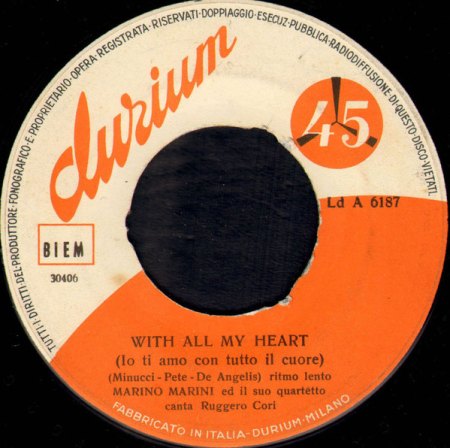 (Le) GONDOLIER/WITH ALL MY HEART