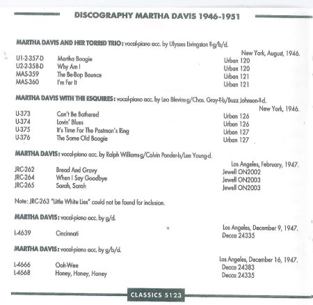 MARTHA DAVIS