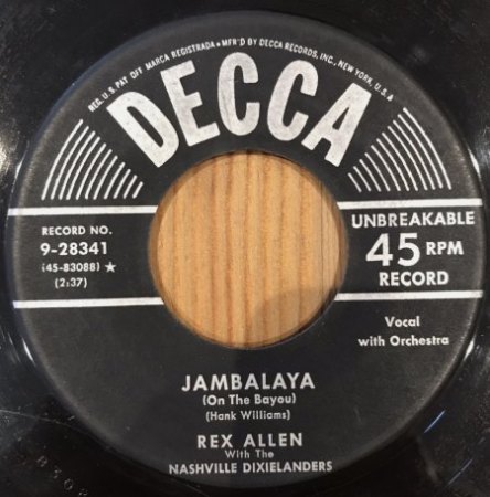 JAMBALAYA - Hank Williams - deutsch von Ruth Bruck (78 rpm)