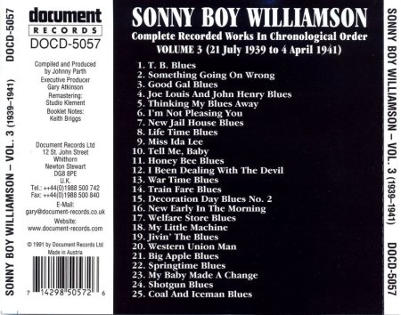 SONNY BOY WILLIAMSON I - III