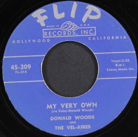 DONALD WOODS and THE BEL-AIRES alias VEL-AIRES