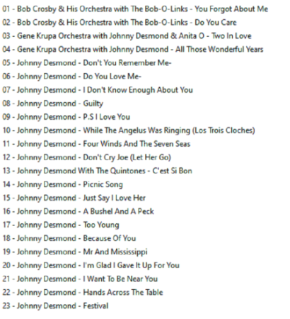 JOHNNY DESMOND