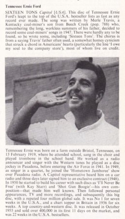 Sixteen Tons -Tennessee Ernie Ford und deutsche Covers