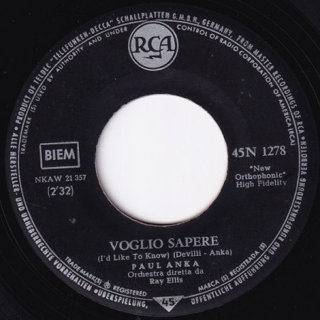 Beispiele für die Zusammenarbeit der deutschen RCA mit der RCA Italiana