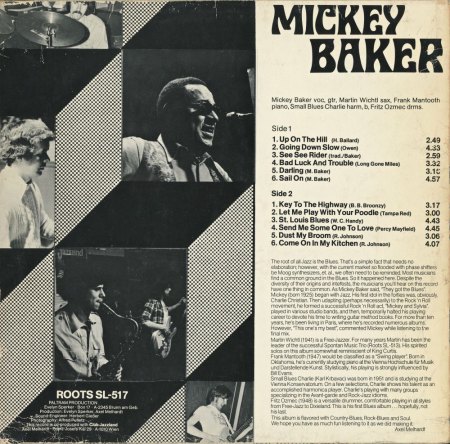 MICKEY BAKER mit SYLVIA, KITTY und Solo