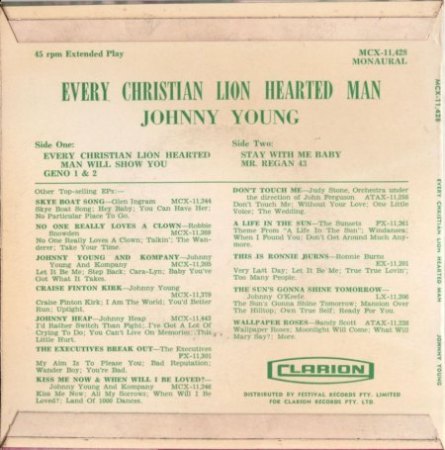 JOHNNY YOUNG  (NL dann Australien)