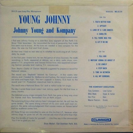 JOHNNY YOUNG  (NL dann Australien)
