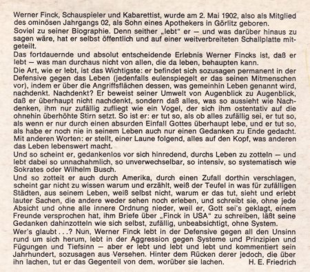 WERNER FINCK