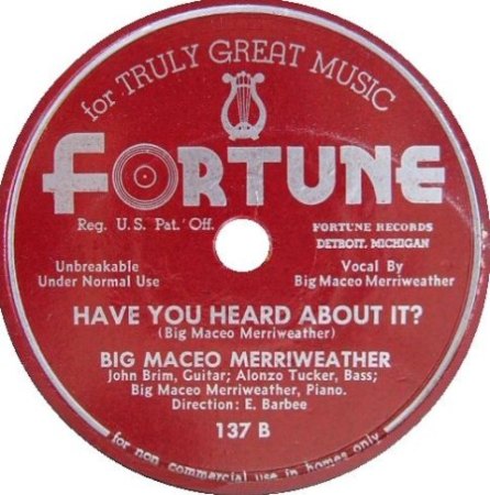 MAJOR "BIG MACEO"  MERRIWEATHER