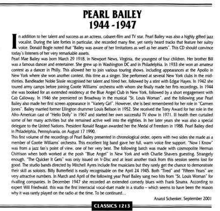PEARL BAILEY, Sängerin und Schauspielerin