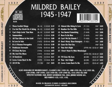 MILDRED BAILEY